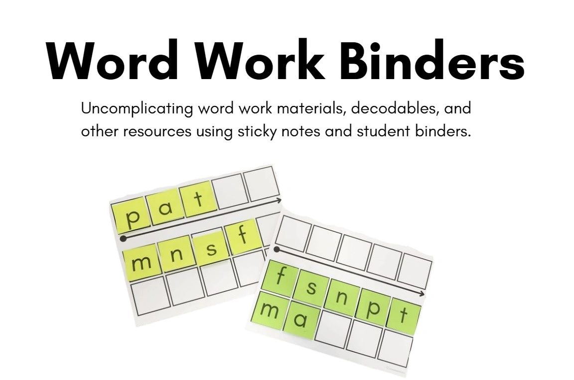 Word Work Binders Free Download perfect for UFLIers